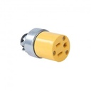 Toma Corriente Amarillo Con Tierra 110v (Metálico)